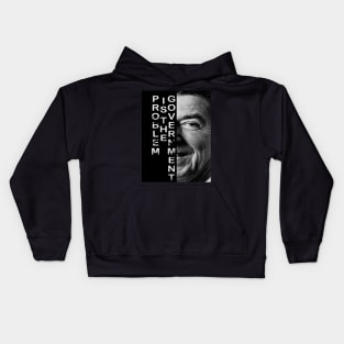 The Government is not the solution Text portrait Ronald Reagan President Kids Hoodie